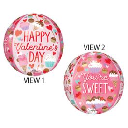 Valentine Heart Balloon 16 Inch - Sweet On You Foil - Image 1