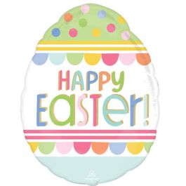 Happy Easter Egg Hunt Large Shape Foil Balloon Decoration - Image 1