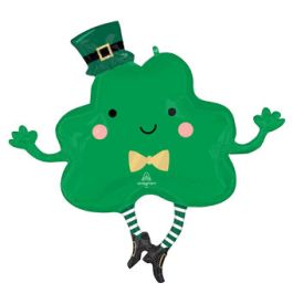 Shamrock Foil Balloon 34 Inch - St. Patrick's Day Decor - Image 1