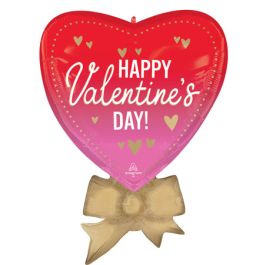 Red Heart Foil Balloon 31 Inch - Valentine's Day Decor - Image 1