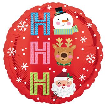 HO HO HO Snowman Balloon 18 Inch - Image 1