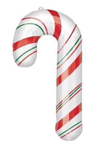 Christmas Candy Cane Balloons - 3-Pack - Image 1