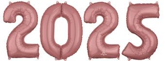 2025 Rose Gold Balloon 26" - Party Supplies - Image 1