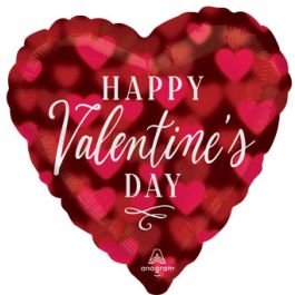 Romantic Heart Balloon 18 Inch Foil - Valentine's Day - Image 1