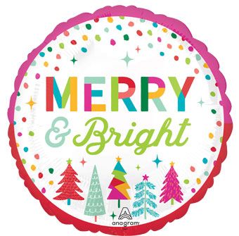 Merry & Bright Balloons - 5-Pack - Image 1