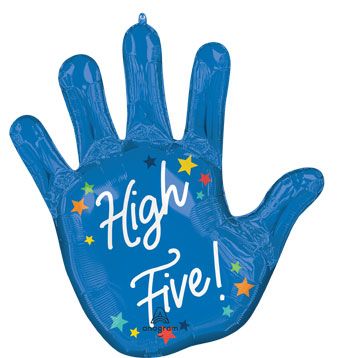 High Five Balloon 3-Pack - 26" Foil Party Decoration - Image 1
