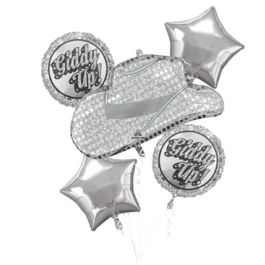 Disco Country Western Foil Balloon Bouquet Decor - Image 1