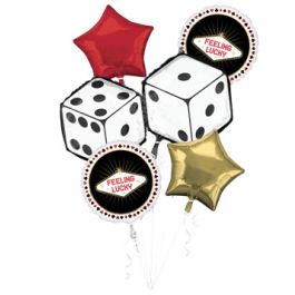 Metallic Dice Foil Balloon Novelty Decor - Image 1