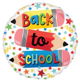 Back To School Round Foil Balloon 18 Inch - Party Decor - Image 1