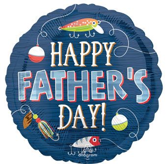 Father's Day Balloon 18 Inch Blue Round Foil - Image 1