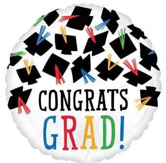 Graduation Balloon 5-Pack - Congrats Grad - Image 1