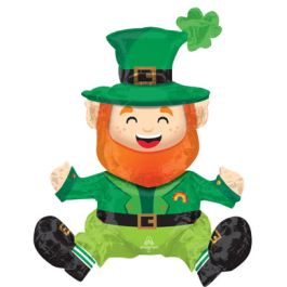 Sitting Lucky Leprechaun Foil Balloon 22 Inch - 1 Pack - Image 1