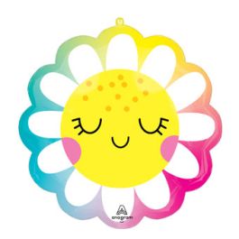 Happy Daisy Foil Balloon 21 Inch - Floral Party Decoration - Image 1