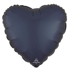 Navy Blue Heart Foil Balloon 18 Inch | Party Decoration - Image 1