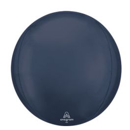 Navy Blue Orbz Satin Foil Balloon 16 Inch - Image 1