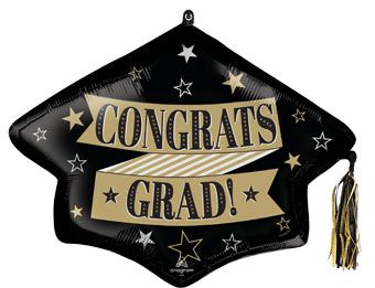 Graduation Balloon 3-Pack - 31" Congrats Grad Tassel - Image 1