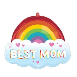 Best Mom Brilliant Rainbow Balloon 25" - Image 1