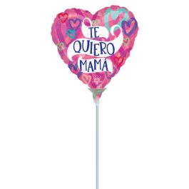 Te Quiero Mama Heart Foil Balloon 9 Inch - Mother's Day - Image 1
