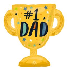 Dad Trophy Balloon 27 Inch Foil - Father's Day Gift - Image 1