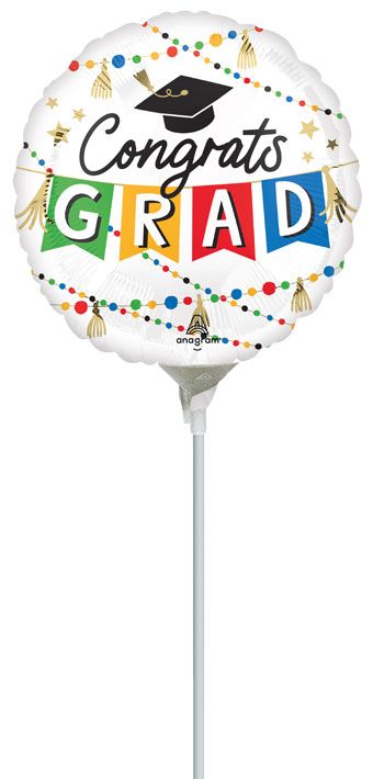 Congrats Grad Balloons - 5-Pack - Image 1