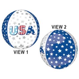 USA Star Burst Foil Balloon 16 Inch - Patriotic Decor - Image 1