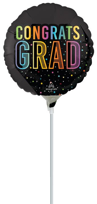 Congrats Grad Balloons - 5-Pack - Image 1