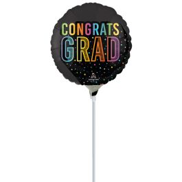 Congrats Grad Balloon 9 Inch - 5-Pack - Image 1