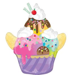 Scoop Sundae Balloon 26 Inch Foil - Celebration Party Decor - Image 1