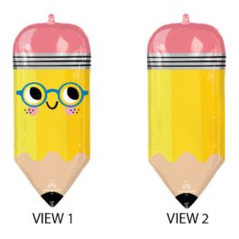 Large Shape Write On Pencil Balloon 31 Inch Foil - Image 1