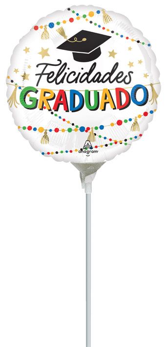 Graduation Balloon 5-Pack - Felicidades Graduado - Image 1