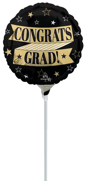Congrats Grad Balloons - 5-Pack - Image 1