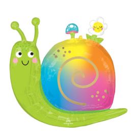Happy Snail Foil Balloon 27 Inch - Novelty Party Decor - Image 1