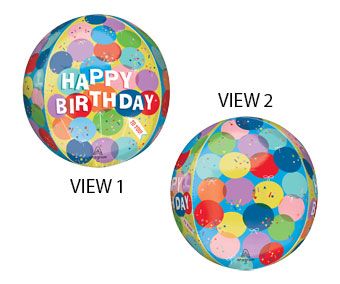 Happy Birthday Balloons - 3-Pack - Image 1