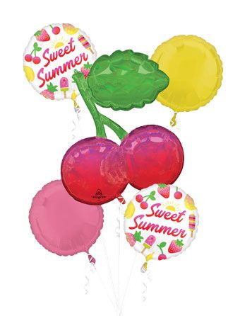 Sweet Summer Fruity Balloon Bouquet - Party Decor - Image 1