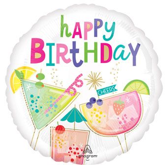 Cocktail Birthday Balloon - 5-Pack - Image 1
