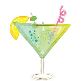 Cocktail Glass Foil Balloon - Large Shape Party Decor - Image 1