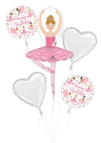 Ballerina Girl Balloon Bouquet - 18" Foil - Image 1
