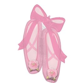 Pink Ballet Slipper Foil Balloons 40 Inch Decoration - Image 1
