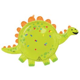 Green Dinosaur Foil Balloon 31 Inch - Kids Birthday Party - Image 1