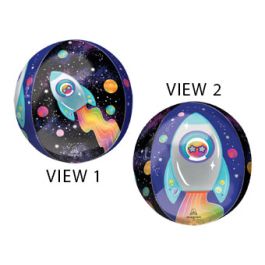 Outer Space Foil Balloon 16 Inch - Galaxy Party Decoration - Image 1