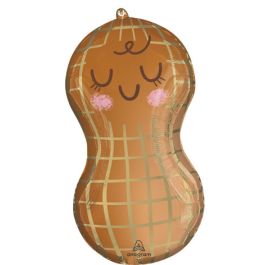 Brown Peanut Foil Balloon 27 Inch Novelty Shaped Balloon - Image 1
