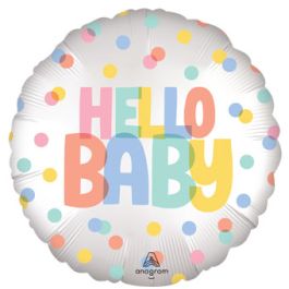 Hello Baby Foil Balloon 18 Inch - Gender Reveal - Image 1