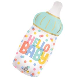 Modern Baby Foil Balloon 28 Inch - Hello Baby Decor - Image 1