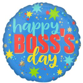 Happy Boss's Day Foil Balloon 18 Inch Round - Image 1