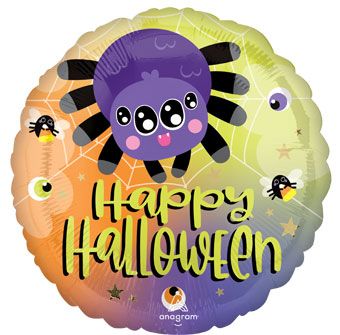Happy Halloween Spider Balloon - 5-Pack - Image 1