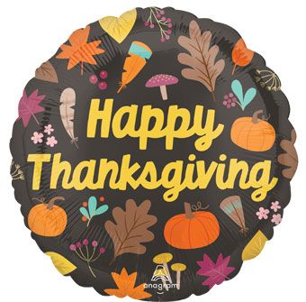 Thanksgiving Foil Balloon 18 Inch - Autumn Harvest Decor - Image 1