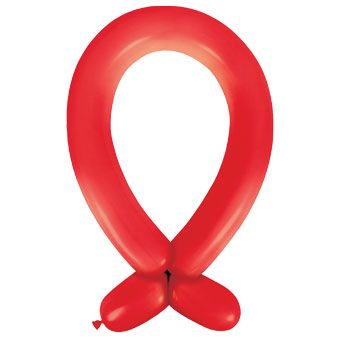 Red Ribbon Balloon - Bag of 100 - Image 1