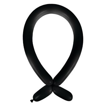 Jet Black Balloons - Bag of 100 - Image 1
