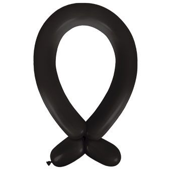 Jet Black Balloon - Bag of 100 - Image 1