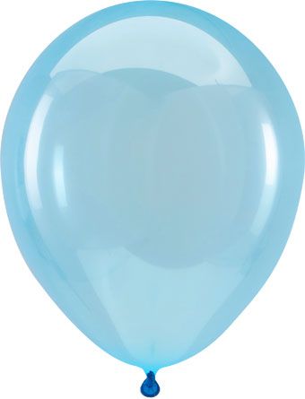 Crystal Blue Balloons - Bag of 100 - Image 1